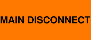 MAIN DISCONNECT