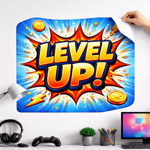 Removable wall decals leveled up printer