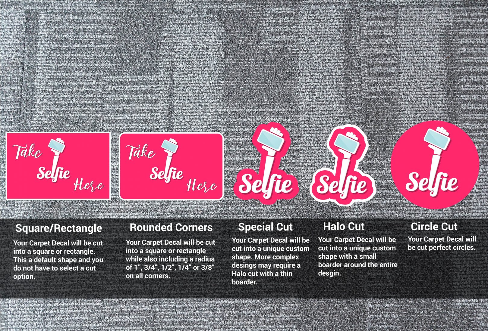 Custom Carpet Vinyl Decal Stickers Rug Stickers Printmoz