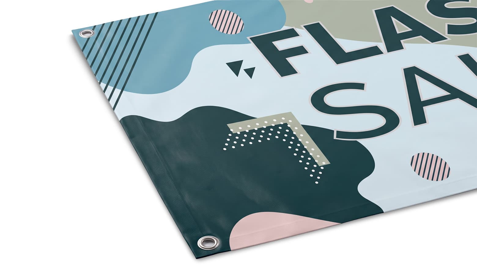 double sided flash sale banner flat on white background