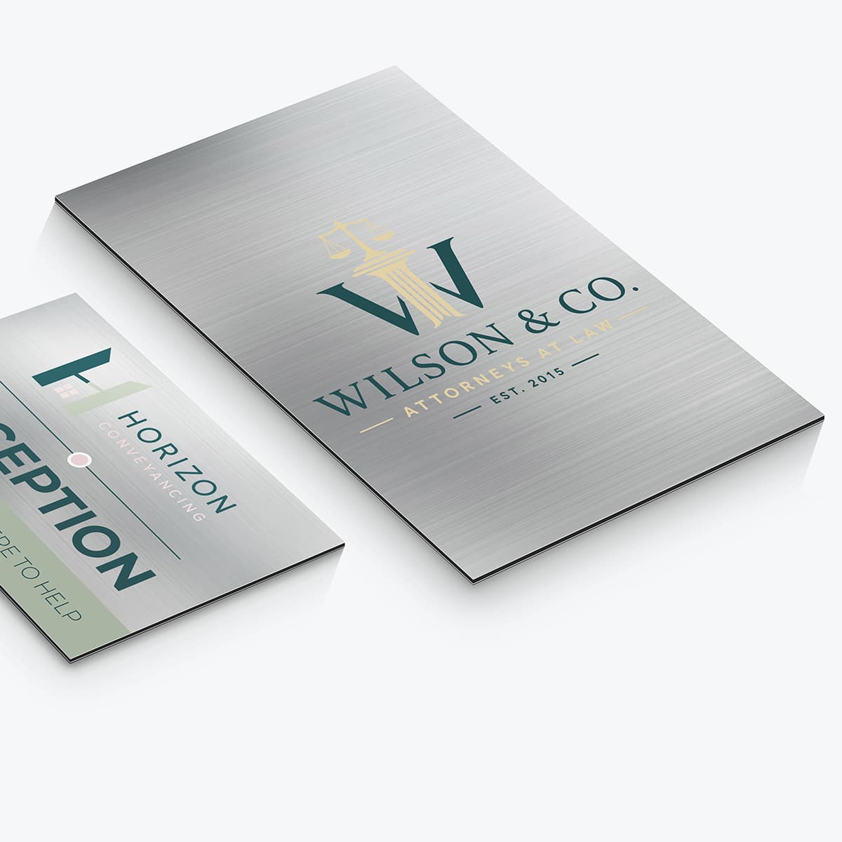 Custom Brushed Aluminum Signs