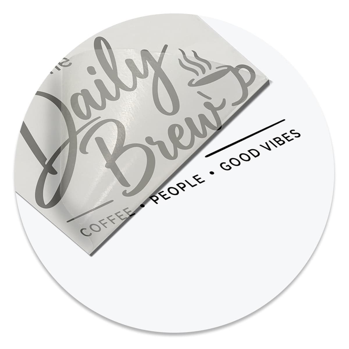 vinyl lettering zoomed circle