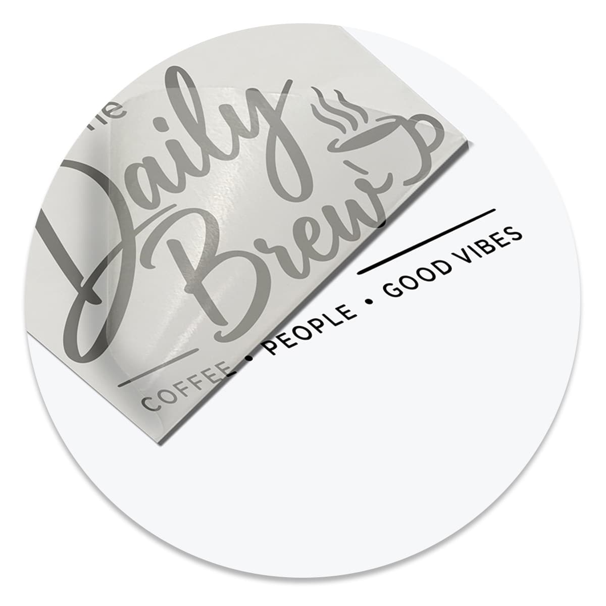 vinyl lettering zoomed circle