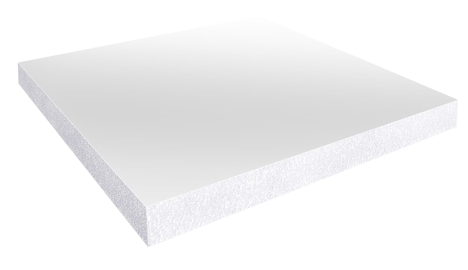 blank white square ultraboard material on white background