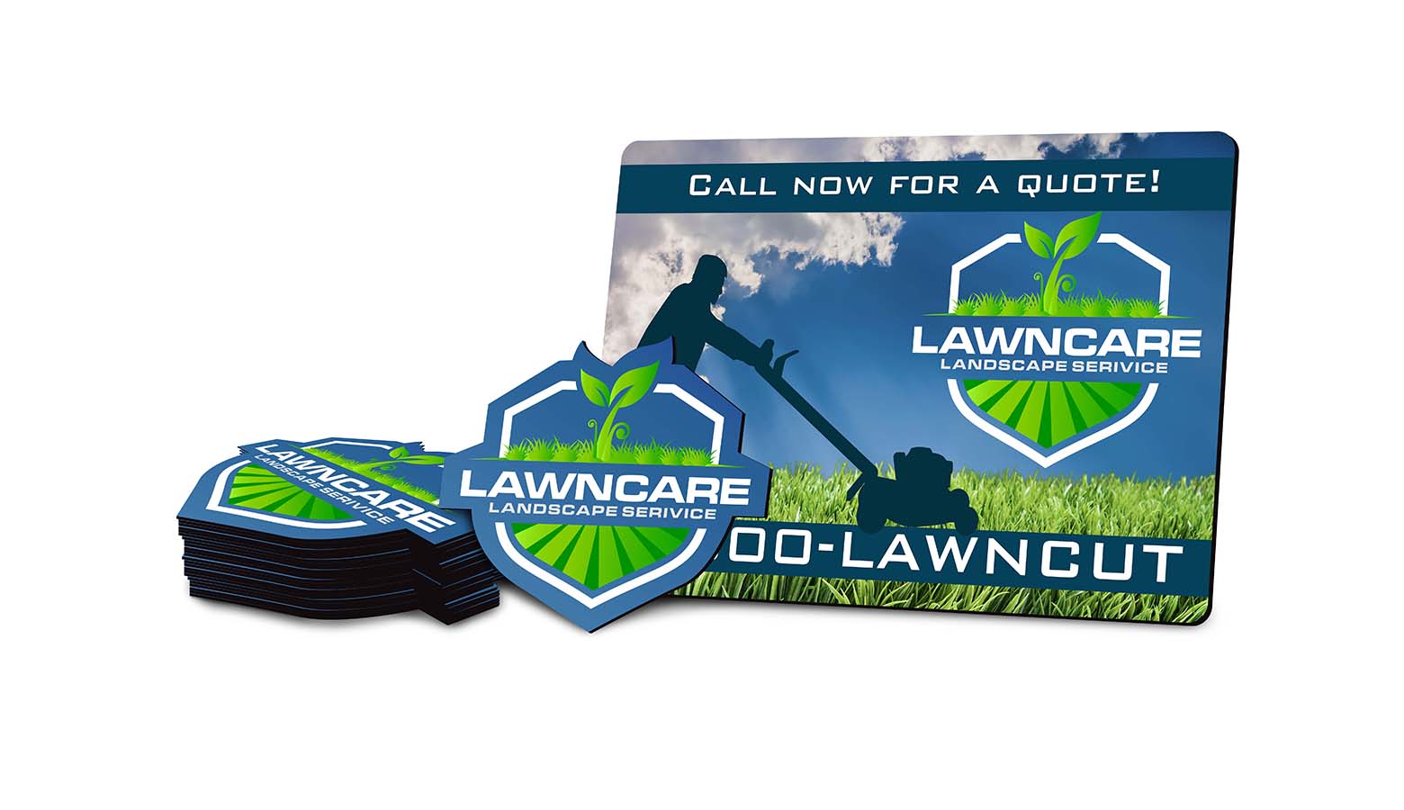 Various cut style magnetic signs
