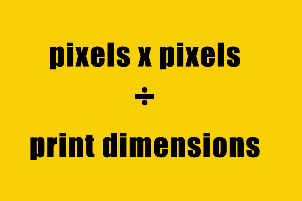 convert dpi to ppi yellow and black graphic equation