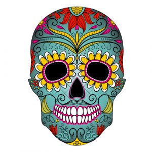 day of the dead die cut sticker