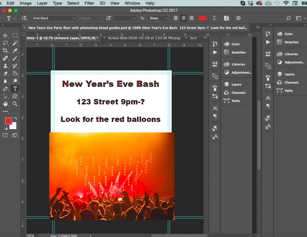 photoshop crop marks screenshot
