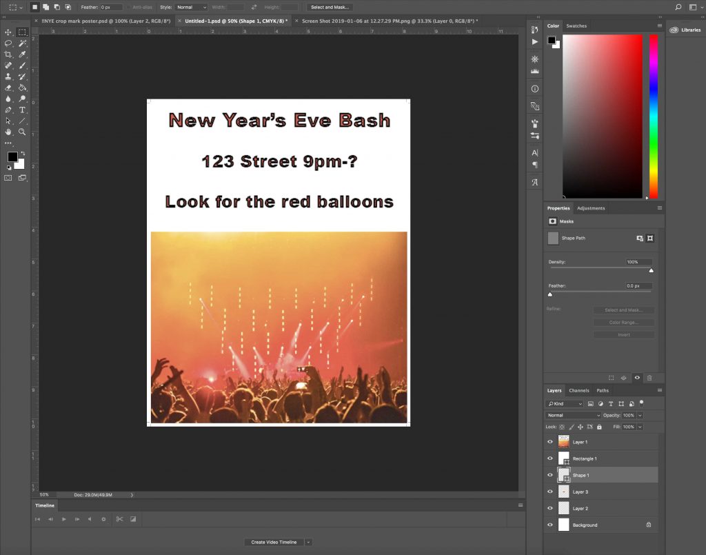 how to do crop marks in photoshop final poster