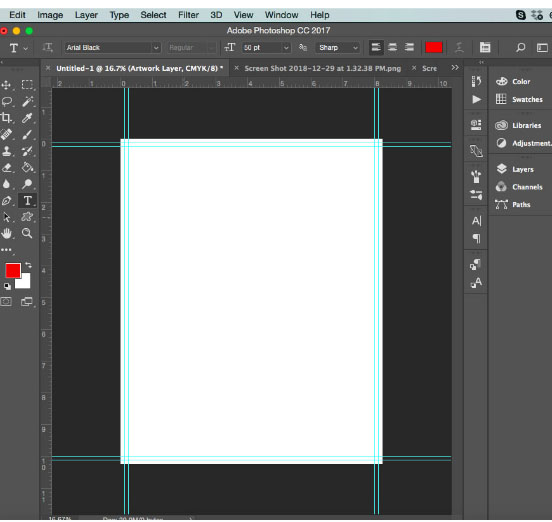 visible bleed lines in photoshop