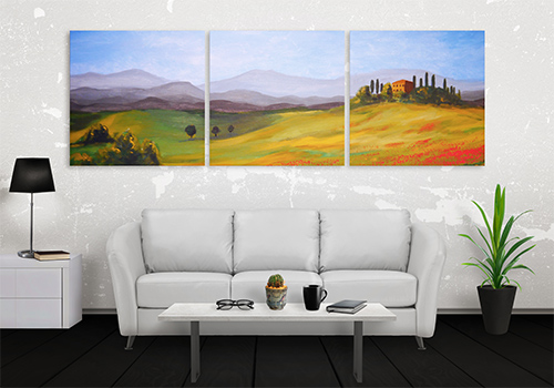 Split Canvas Prints nature scene three panels