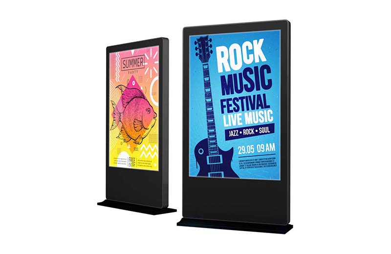 Rock music festival backlit sign with backlighting