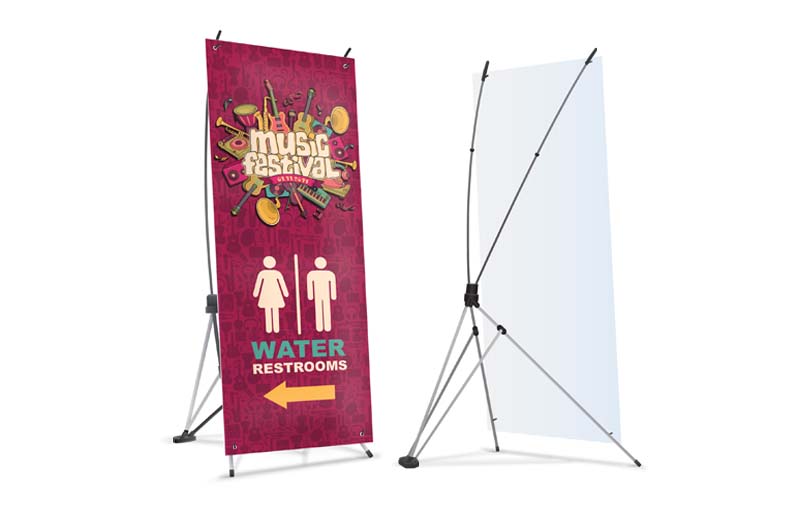Music festival water directional X banner