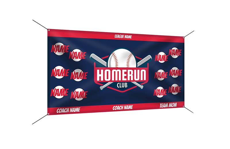 Homerun little league baseball banner