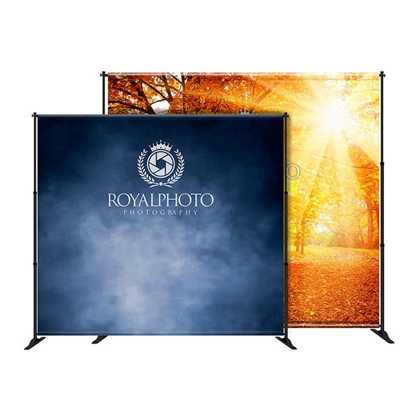 Two backdrops in front of each other