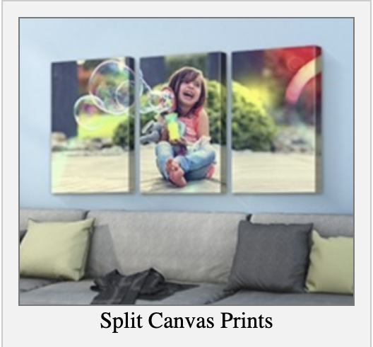 split canvas photos