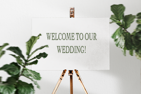 welcome wedding sign