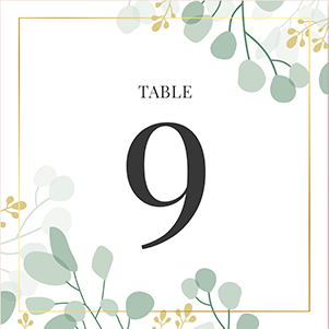 table number sign