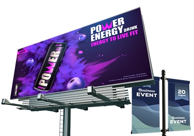 billboard printing, outdoor poll banners