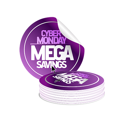 custom printed and round cut sticker